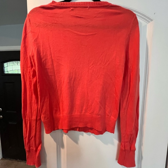 Orange Button-Up Cardigan - Picture 4 of 5